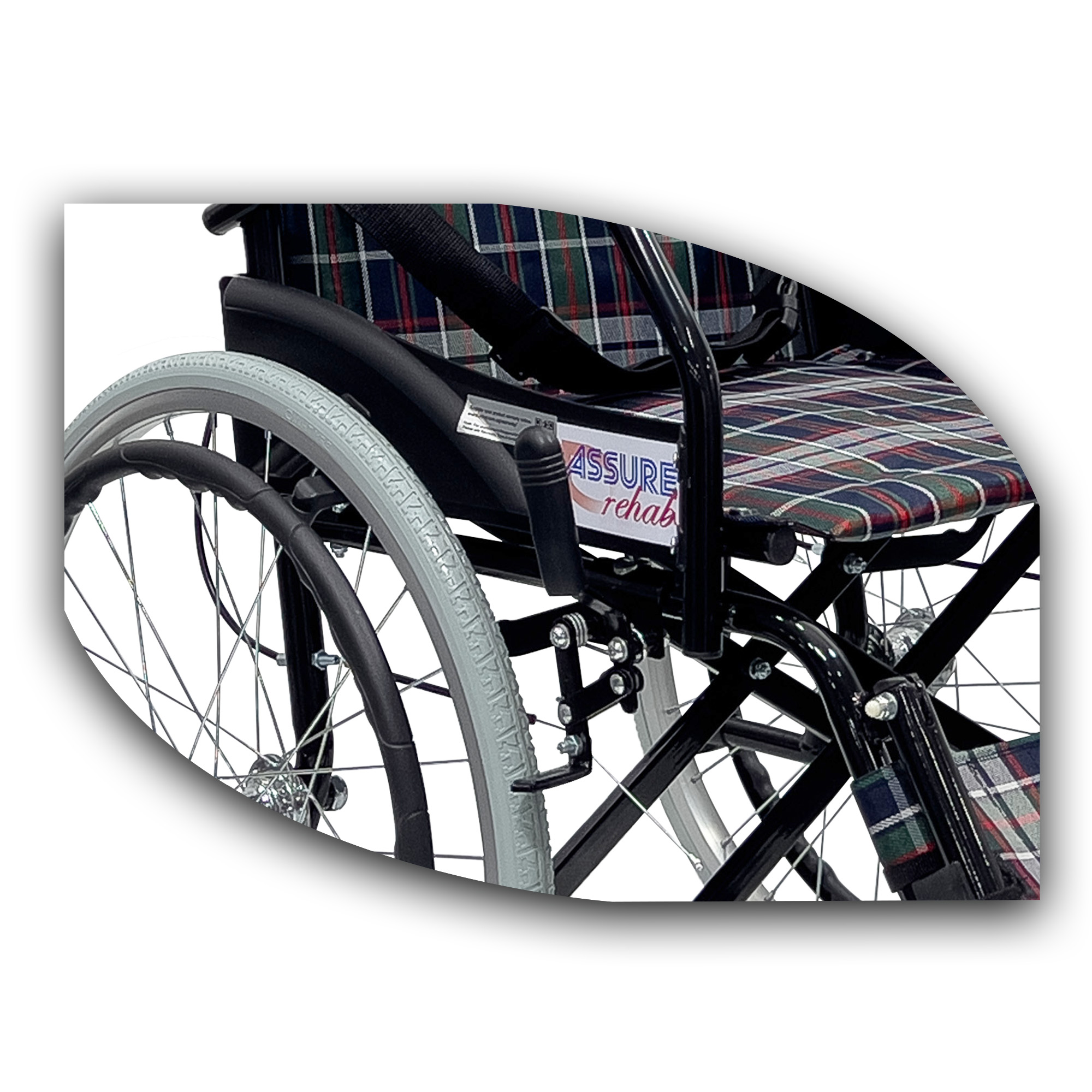 ASSURE REHAB Wheelchair with Flip-Up Footrest singapore